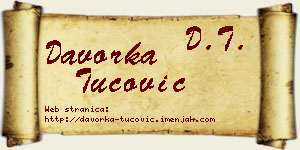 Davorka Tucović vizit kartica